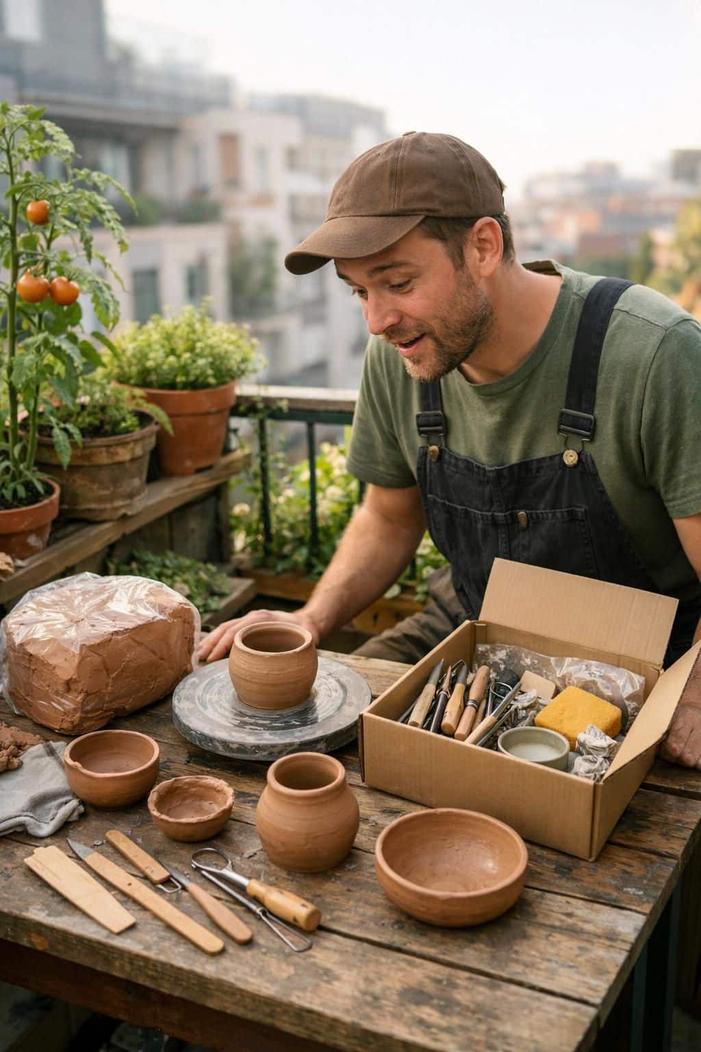 découvrez un kit poterie unique, parfait pour offrir un cadeau original et créatif à un passionné de jardinage.